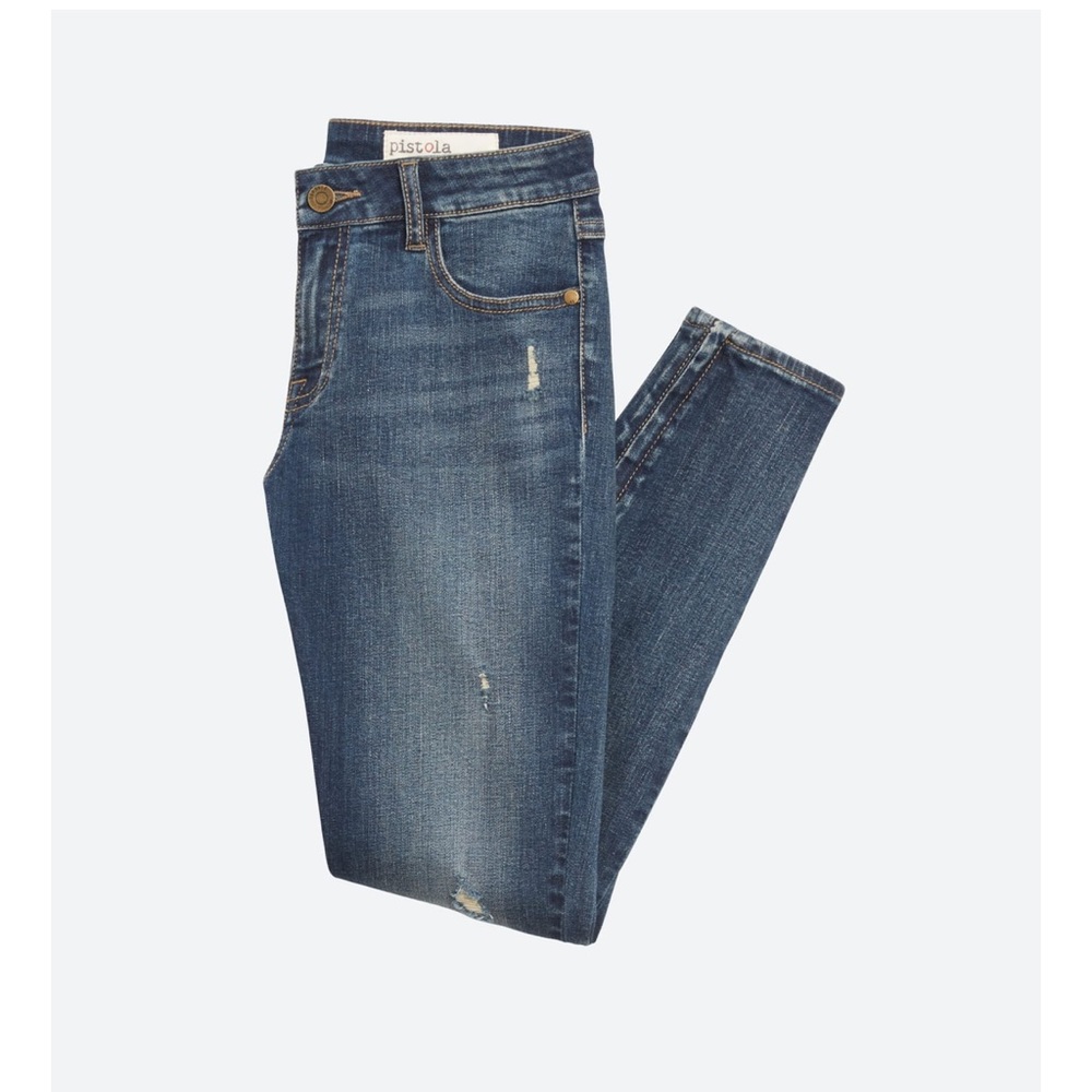 Pistola Tory Distressed Ankle Zip Skinny Jean size 6